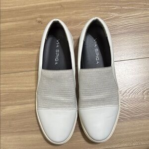 Via Spiga Men's White Slip-On Shoes Size 7